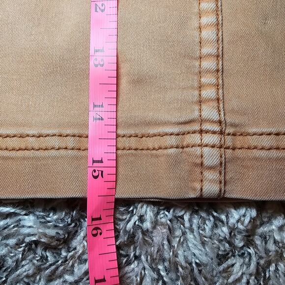 Free People Modern Femme Curduroy Denim Mini Skirt Mustard Yellow Size 10 - Picture 9 of 9